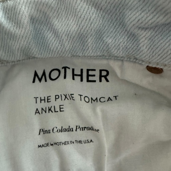 MOTHER - Pixie Tomcat Ankle Exposed Button Fly Light Washed Jeans Sz 25 - Picture 8 of 9